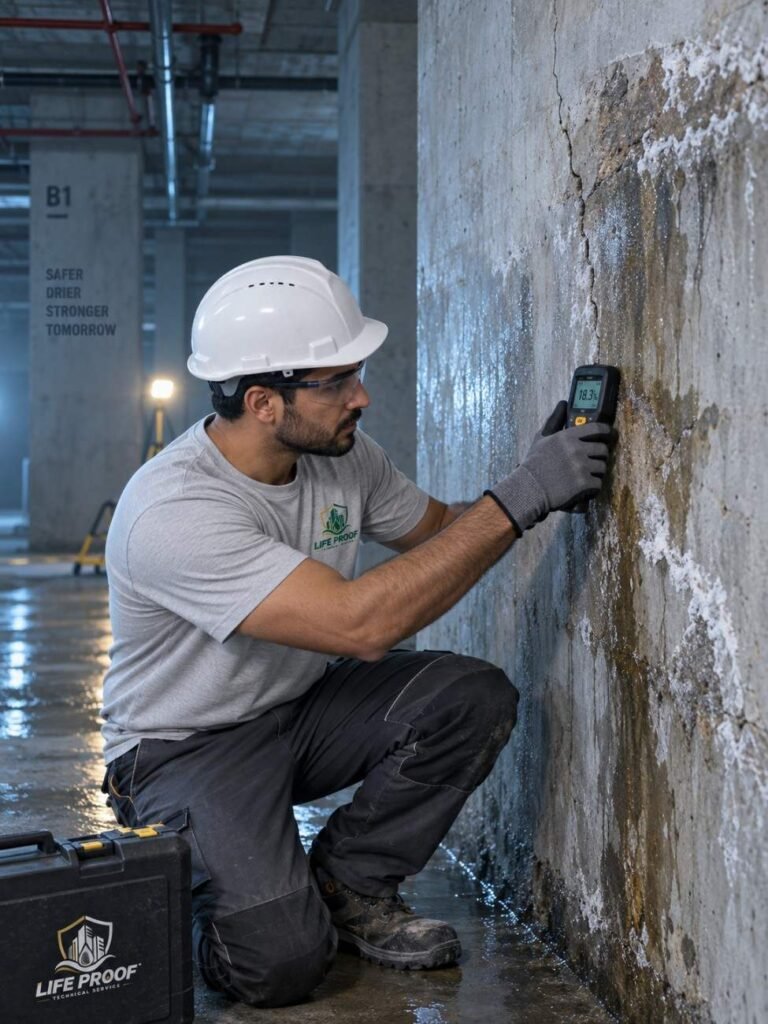 lift pit waterproofing Abu Dhabi
