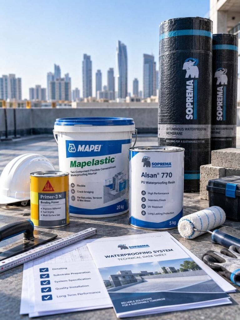 abu dhabi waterproofing equipment and materials