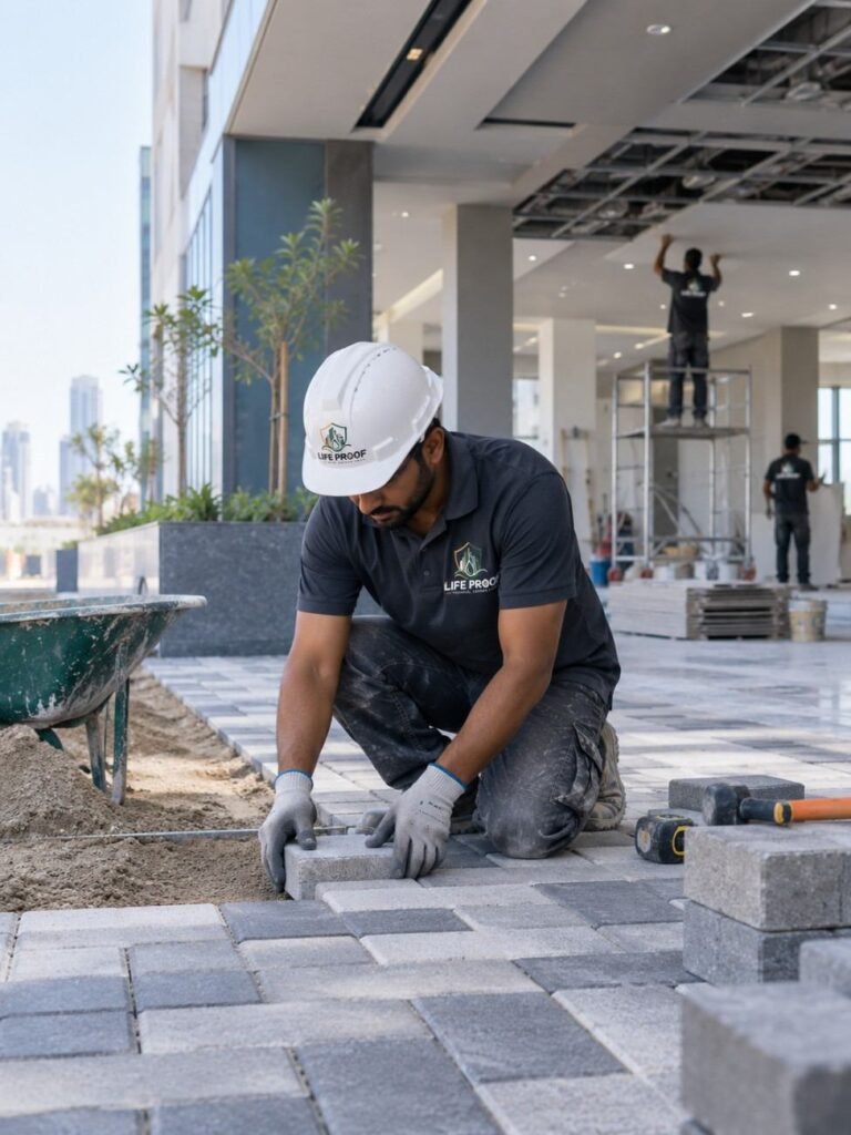 false ceiling installation office abu dhabi
